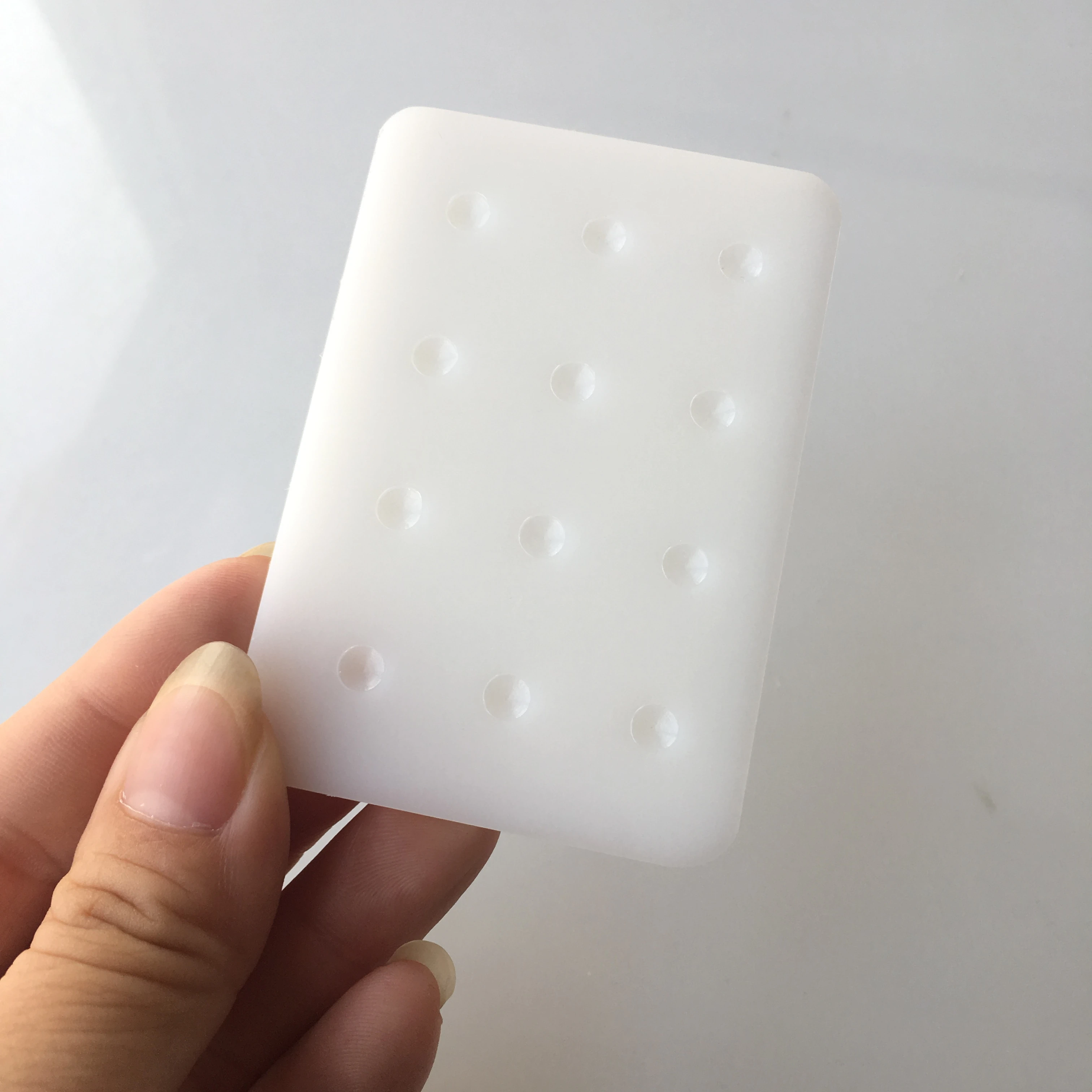 

New easy to clean and easy to carry HDPE plastic glue tray for eyelash extension glue tray, White