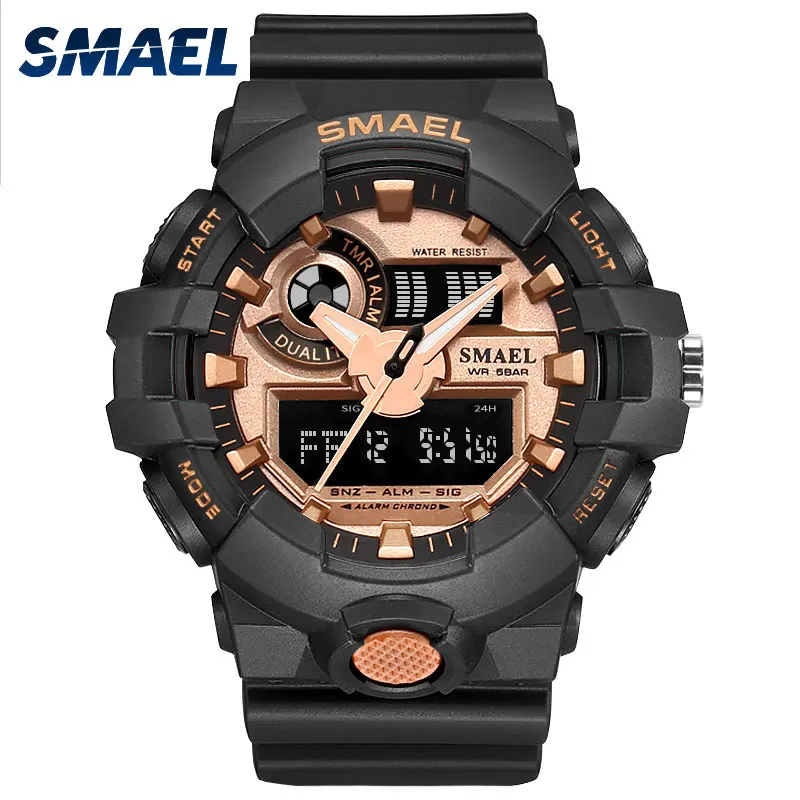 

SMAEL Fashion Life Waterproof Watches Men's Digital Sport Watches Timer Clock LED Light Wrist Watch