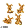 Easter bunny resin figurine mini statue decorative tabletop rabbits set