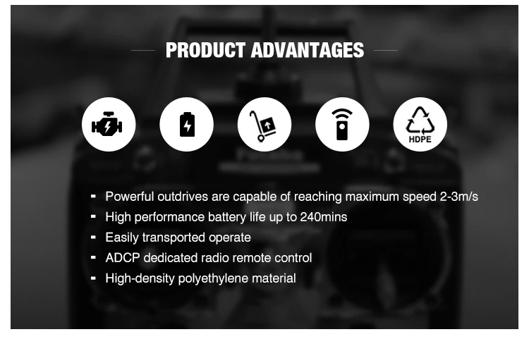 New hydrological instrument unmanned survey hdpe work boat