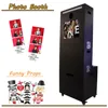 Totem touch screen with software customizable easy to use smile and take a selfie photo booth vending machine