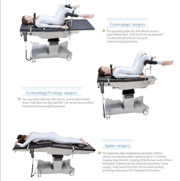 Multi functional electric operating table stainless steel table frame electric operation table