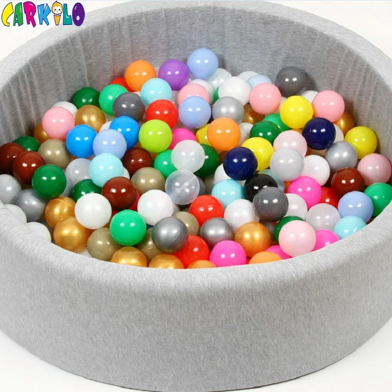 

Red black white golden 70mm plastic balls for ball pit commercial use children bath ball