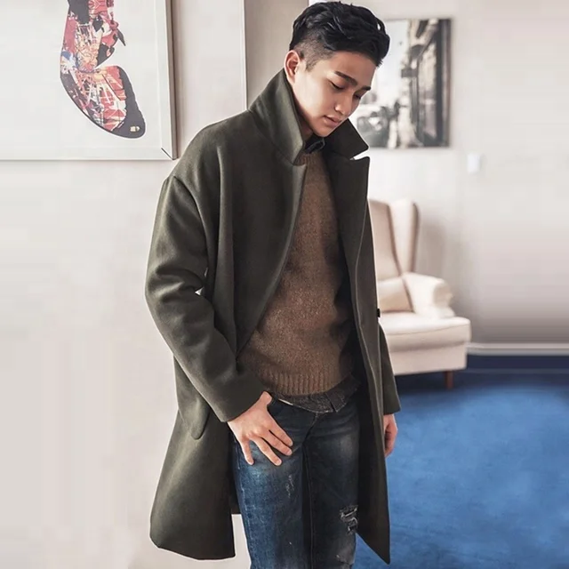 

Wool Winter Man Long Coat Male Suit Latest Design Korea Style Mens Overcoat, Customized color