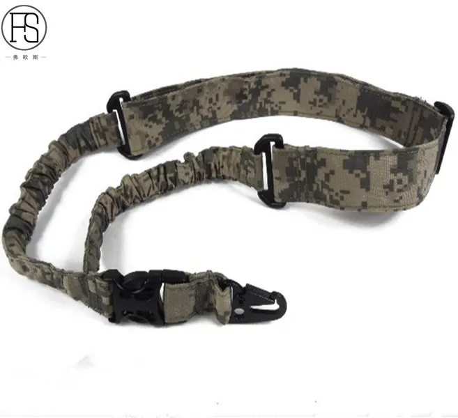 

Adjustable Bungee Tactical Rifle Gun Sling Strap Single Point Rifle Sling Outdoor Nylon Pistol Sling, Jungle camo & acu