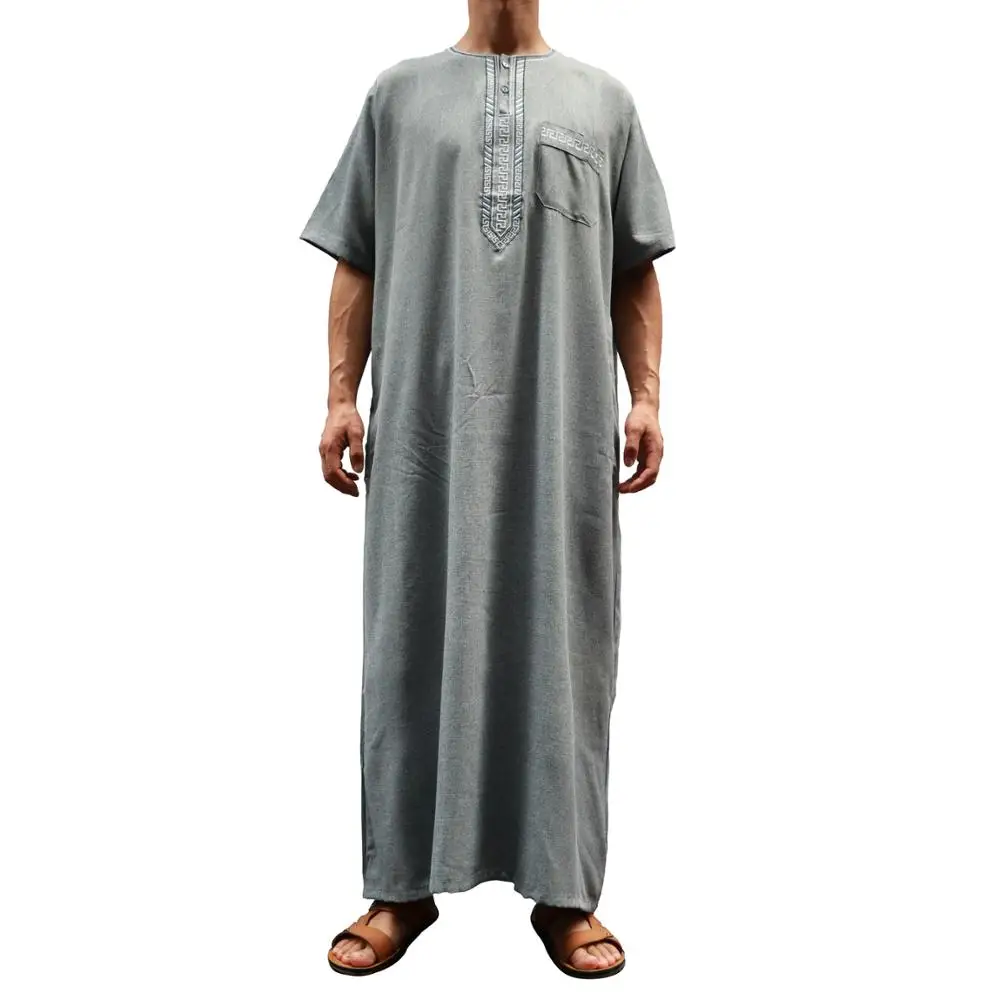 

2018 New Men Thobe Designs Muslim Clothing Online, 6 colors mx