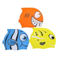

China Wholesale Oem Service Baby Silicone Swim Cap Silicone Kid With Logo cute fish swimming cap