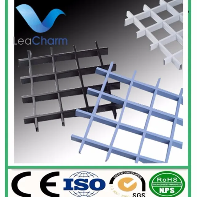waterproof Station Decorative Open Metal Grid gypsum ceiling board