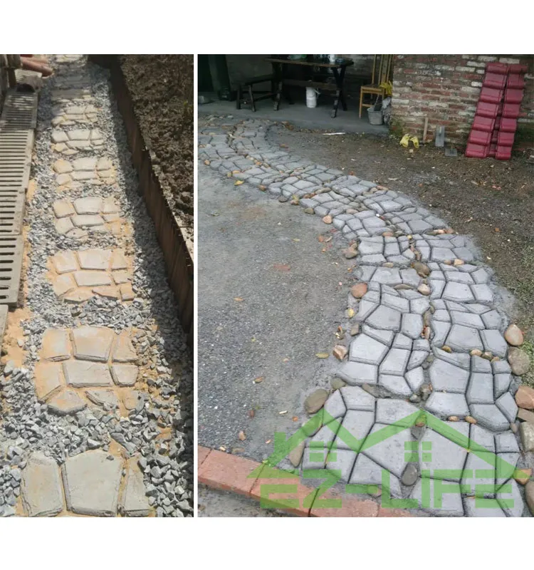 
Pathmate Outdoor Decorative DIY plastic garden walk pathway paving slab Cobble mold 