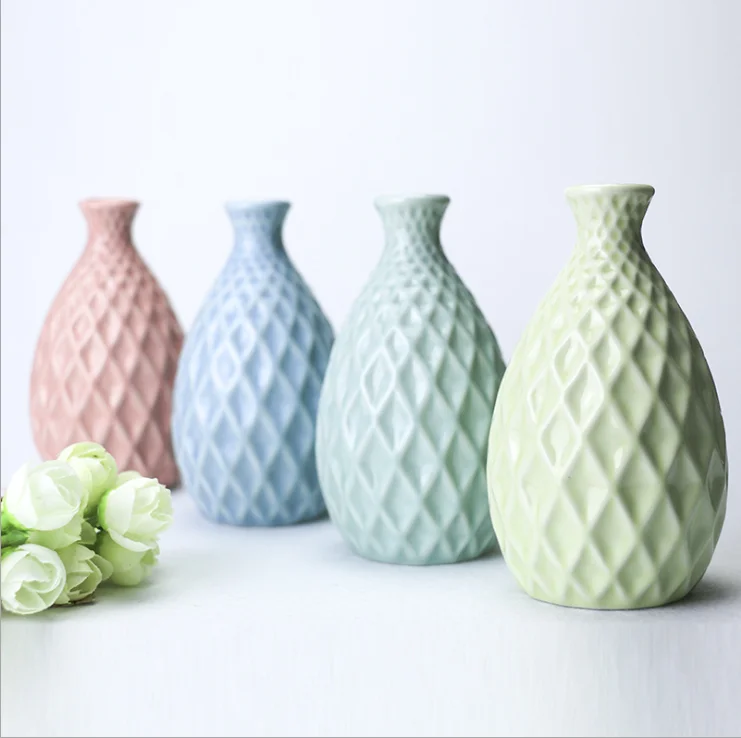 alto diseo florero estilo europeo decoracin del hogar mini florero de cermica en diferentes colores - Jarrones Modernos alto diseo florero estilo europeo decoracin del hogar mini florero de cermica en diferentes colores - Jarrones Modernos