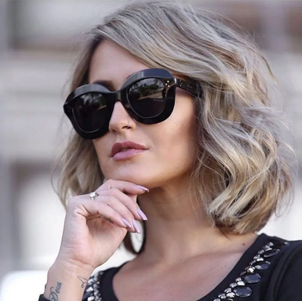

M037 Luxury Women Fashion Multi-Faceted Designer Sunglasses Italy Design CE UV400 occhiali da sole