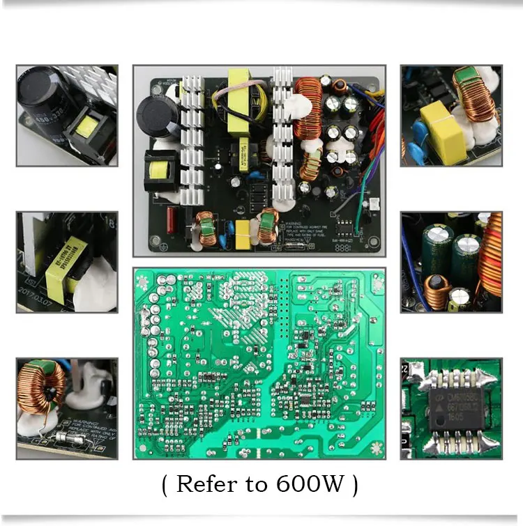 Modular Psu 600w Power Supply With Removable Wires Cables For Bitcoin