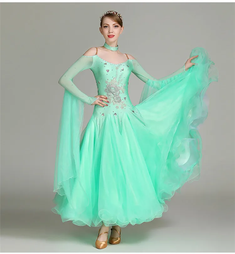 

New Coming Unique Design Women Girls Competition Standard Ballroom Dance Dress