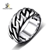 Latest Designs Man Silver Color Braided Mens Stainless Steel Chain Wholesale Rings
