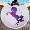2018 Reactive Printing Hot Sale Cute Unicorn Thick Nicrofiber Sexy Round Beach Towel For Swinning Pool and Home Decoration