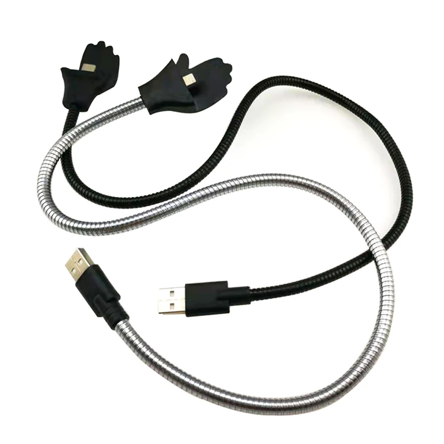 

Flexible Stand UP USB Charging Data Cable Phone Charger Palm Bracket Holder For iPhone