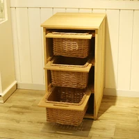 

High Quality Cabinet Wicker Drawers Storage Basket With Handle For Kitchen