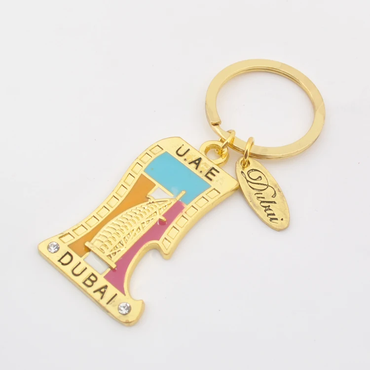 Custom Gold Burj Al Arab Dubai Keychain Uae Icons Souvenir Buy Burj