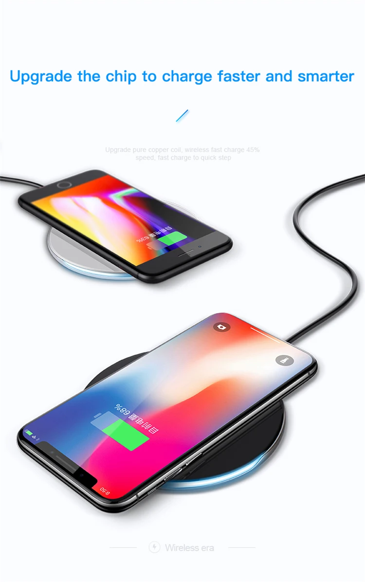 Divi Qi Wireless Charger For Iphone,Mirror Fast Wireless Charging For
