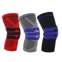 

Knee Brace with Silicone Pad and Elastic Metal Side Bars Compression Sleeve for Running Weightlifting Powerlifting Volleyball
