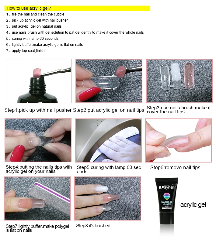 High Quality Nail Art Accessory Clear Solid Hard Uv Nail Extension