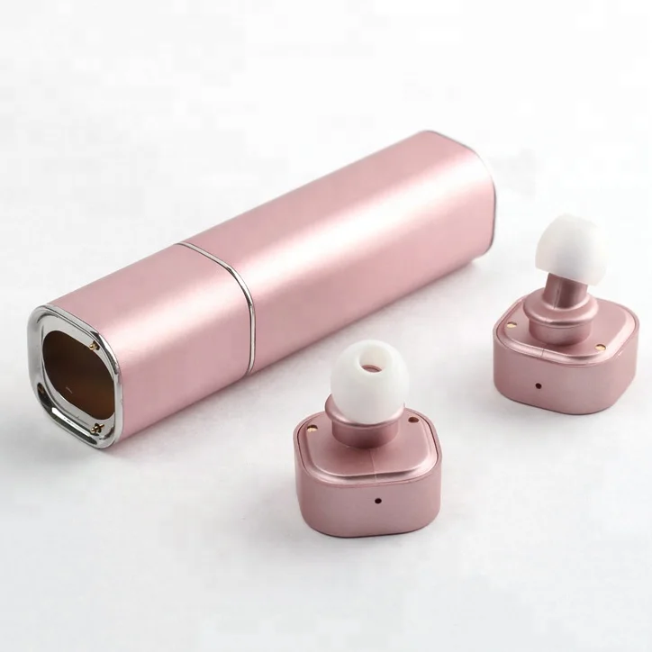 

Manufacturer TWS portable CSR4.2 cordless wireless headphones with power bank, Black;gold;pink;silver