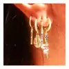 colorful cz paved snake dangle earring Gold plated fashion charming women jewelry