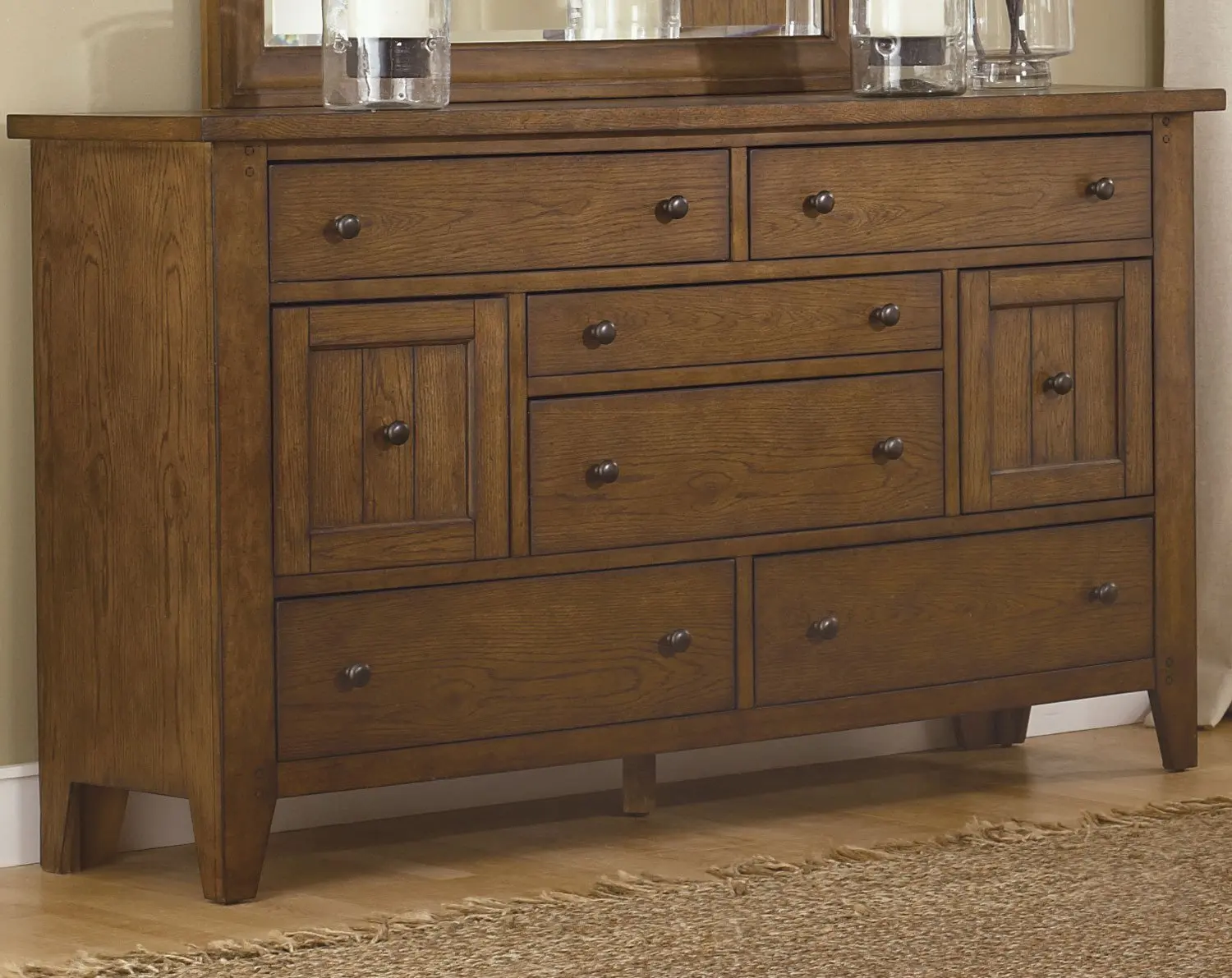 Liberty Furniture INDUSTRIES 382-HO146 Hearthstone Cabinet 16 x 21 x 23 Rustic Oak