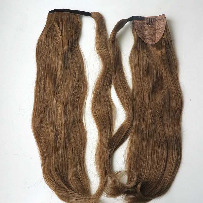 20inch Black Color Natural Human Hair Easy Wear Ponytail
