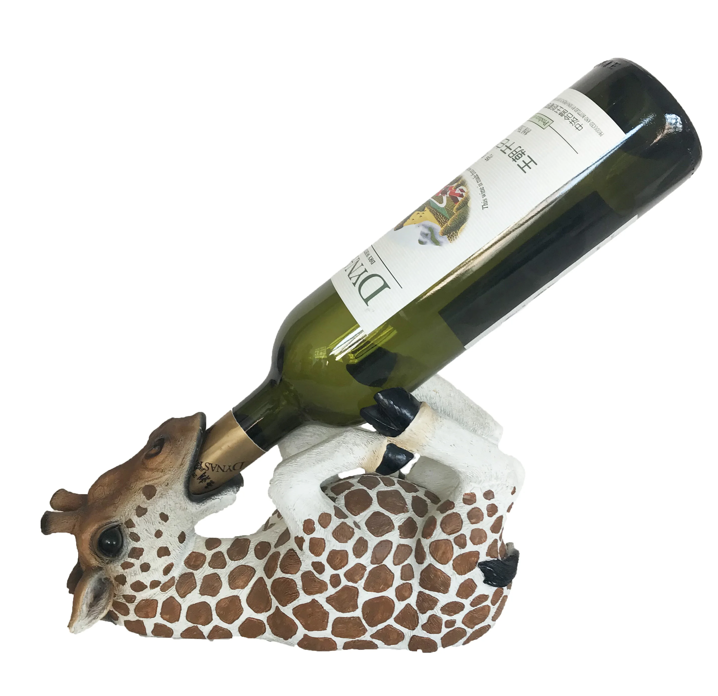 2020 Pricing resin funny decorative animal wine bottle holders for home