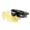 Tactical plastic glasses Adjustable Sports Glasses With Anti-Skid Glasses Strap for Outdoor Sports Green