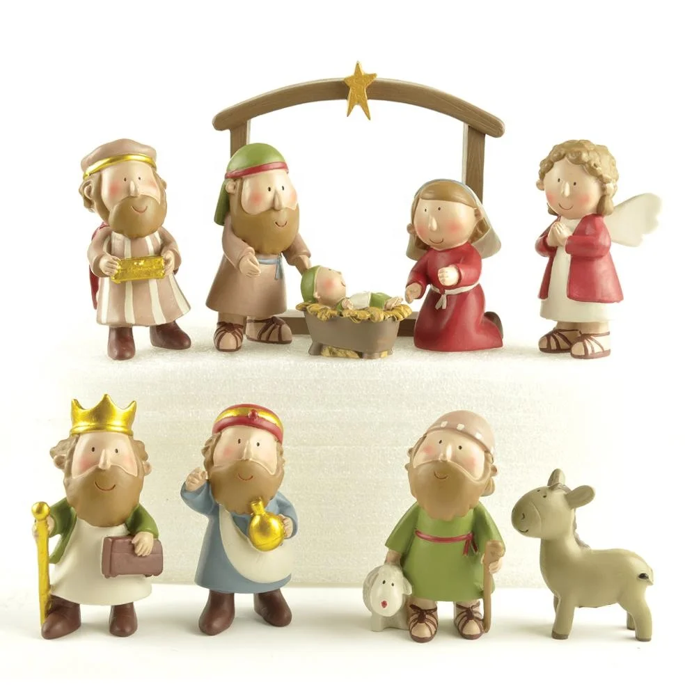 
High quality resin little people nativity set for indoor and Christmas 