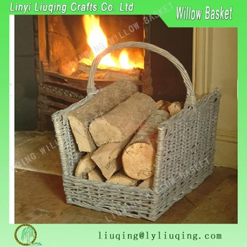 Factory Wholesale Wicker Fire Wood Basket Wicker Log Carrier