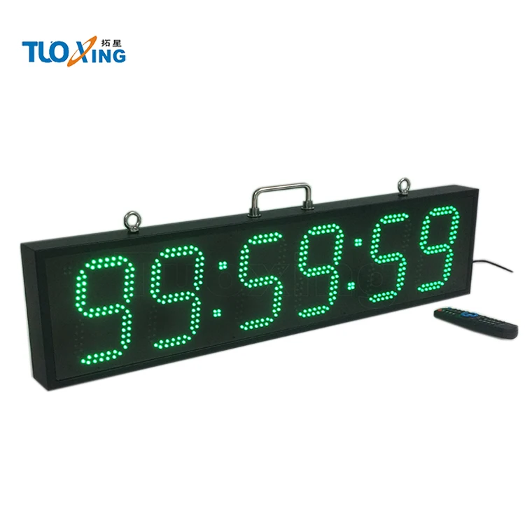 6 Inch 6 Digit Large Waterproof Double Sided Led Race Clock Buy