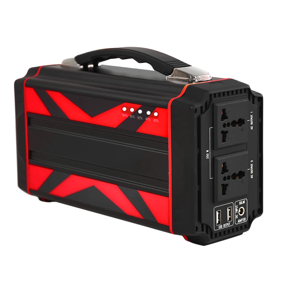 

Lithium Ion battery portable solar power station 220V AC power bank for camping