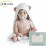 U-HomeTalk UT-BJ001Stock Premium Extra Soft Thick & Ultra Absorbent Towel Luxury Organic Bamboo Baby Hooded Towel With Bear Ears