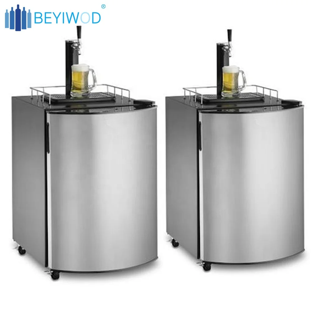 Zpj128 Beer Keg Fridge With Black Door/stainless Steel Door Single