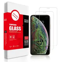 

for iPhone Xs/iPhone X Screen Protector Tempered Glass [2 Pack] SmartDevil Clear Front Film [Anti-Fingerprint]