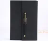 Gift custom logo journal three fold notebook with pen in stock