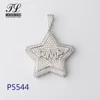Start Shaped Pendant Men And Women Jewelry Bubble Charms Letter Small Custom HipHop Bubble Initial Letter Gold Alphabet Pendants