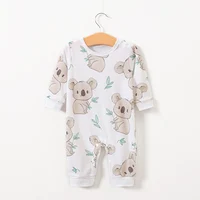 

Adorable Cotton Romper with Cute Koala Pattern Long Sleeves Baby Onesie with Australia Type For Spring and Autumn