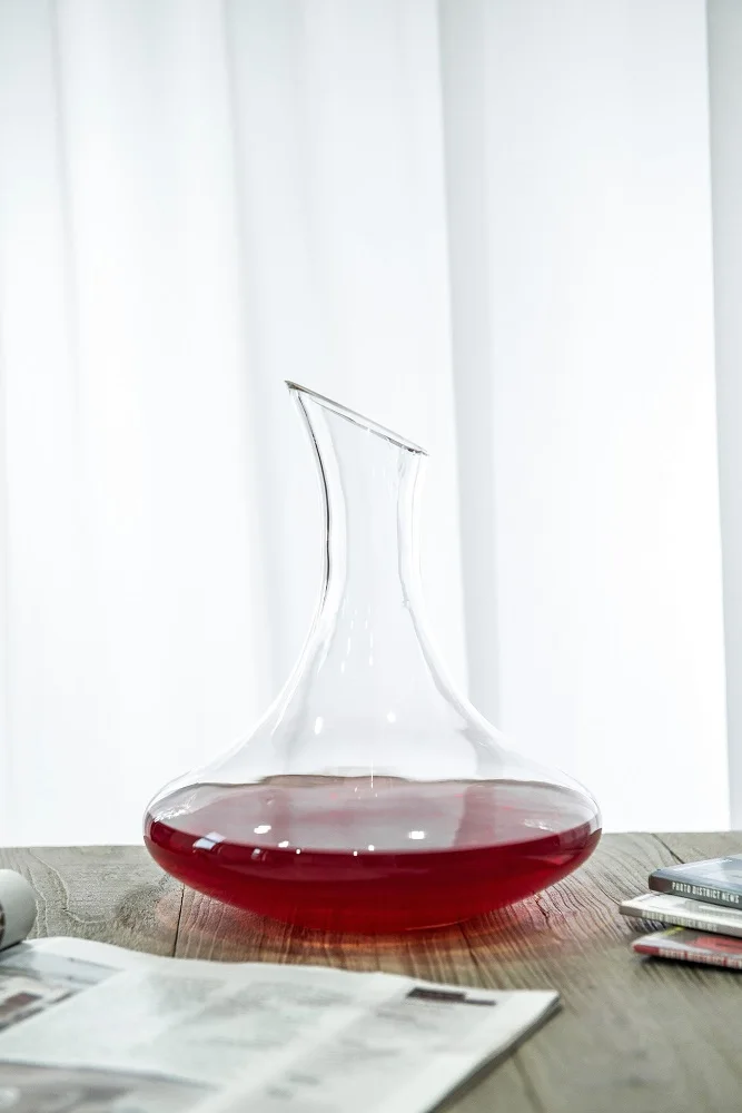 37oz Swan Crystal Wine Decanter Red Wine Carafe With Handle Buy Wine Decanter,Glass