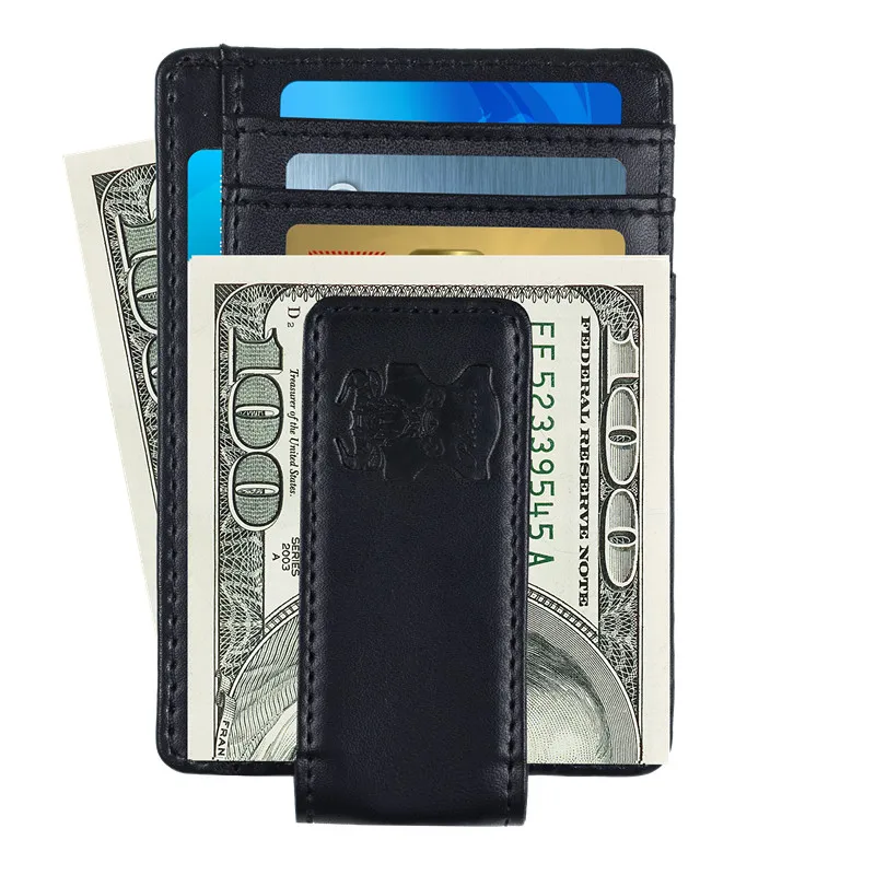 

Slim Mens Wallet Genuine Leather Custom Money Clip Wallet