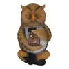 Unique Owl with Firefly Jar Large Statue Glass Indoors Outdoors Solar Light Gardening Resin Craft