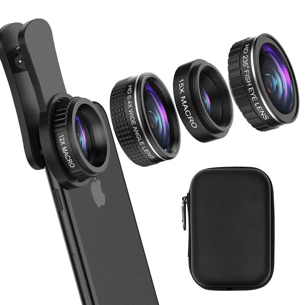 Phone Lens Camera Lens Kits for iPhone 7 6 6s VicTsing Cell Phone Lens 3 in 1 Fisheye Lens 0.4X Wide Angle Lens Not for IPHONE X,2 Clips 10X Macro Lens 180 Degree Fisheye Lens 5s & Most Smartphones 