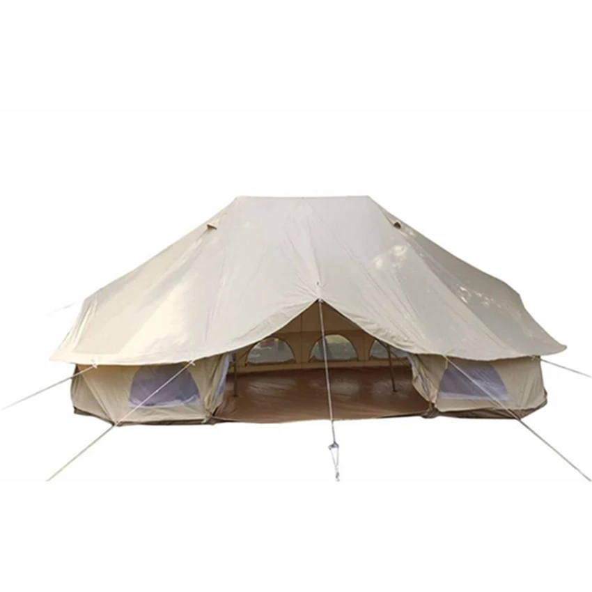 

6x4m Luxury resort emperor Bell Tent tent cotton Canvas Glamping Tent, Beige