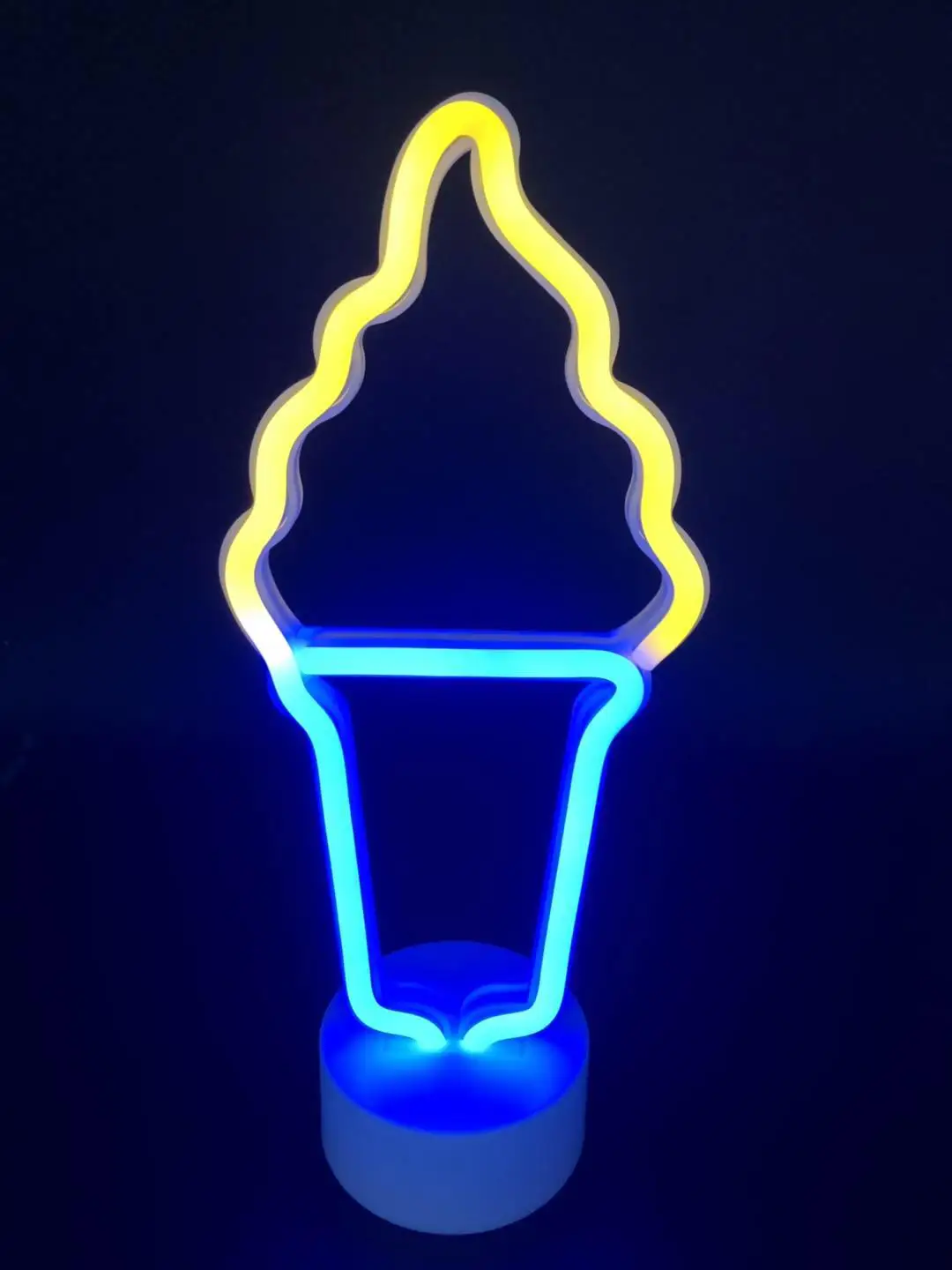 
led battery operated light room neon lighting home deco desktop lamp table ice cream night lamps for Christmas party decoration 