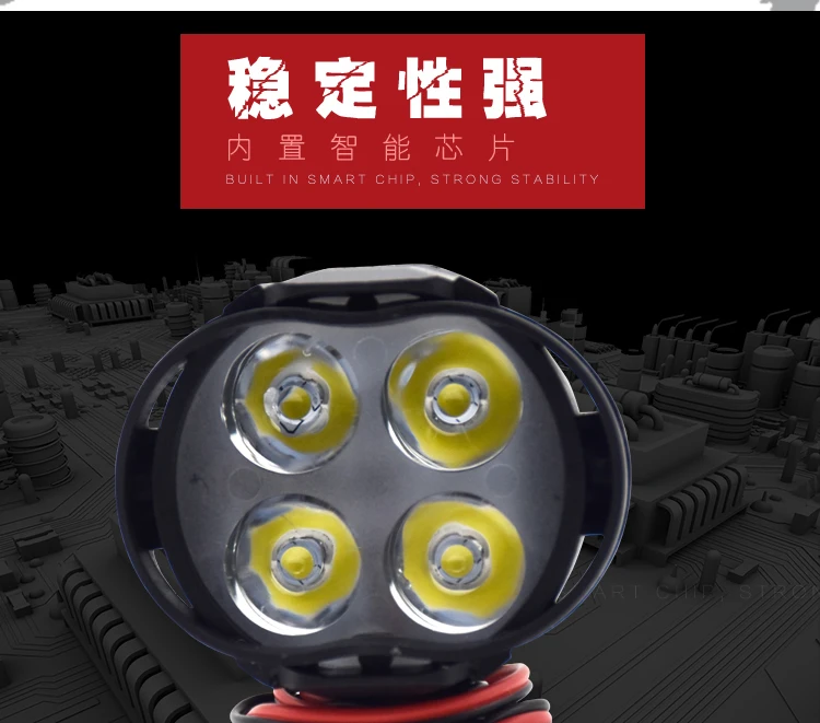 Venta CALIENTE 4 led faro de motocicleta plástico 12w led luz de motocicleta 12v luz led para moto