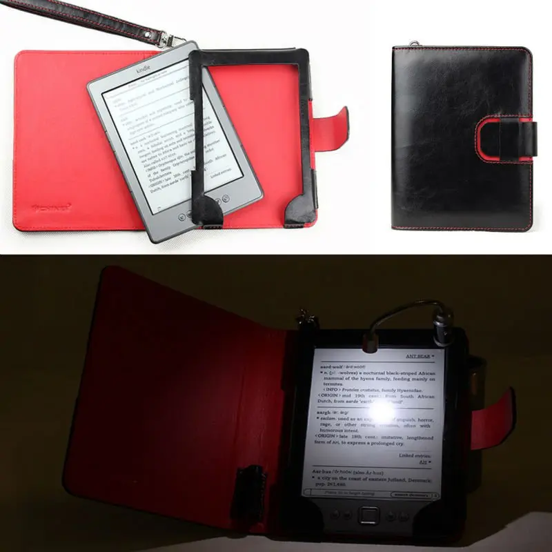 
Amazon Kindle 4 Case with Light / Kindle 4 Cover Wallet with Light 