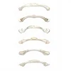 Modern minimalist carved European ivory white cabinet door handle wardrobe cabinets handle drawer handle